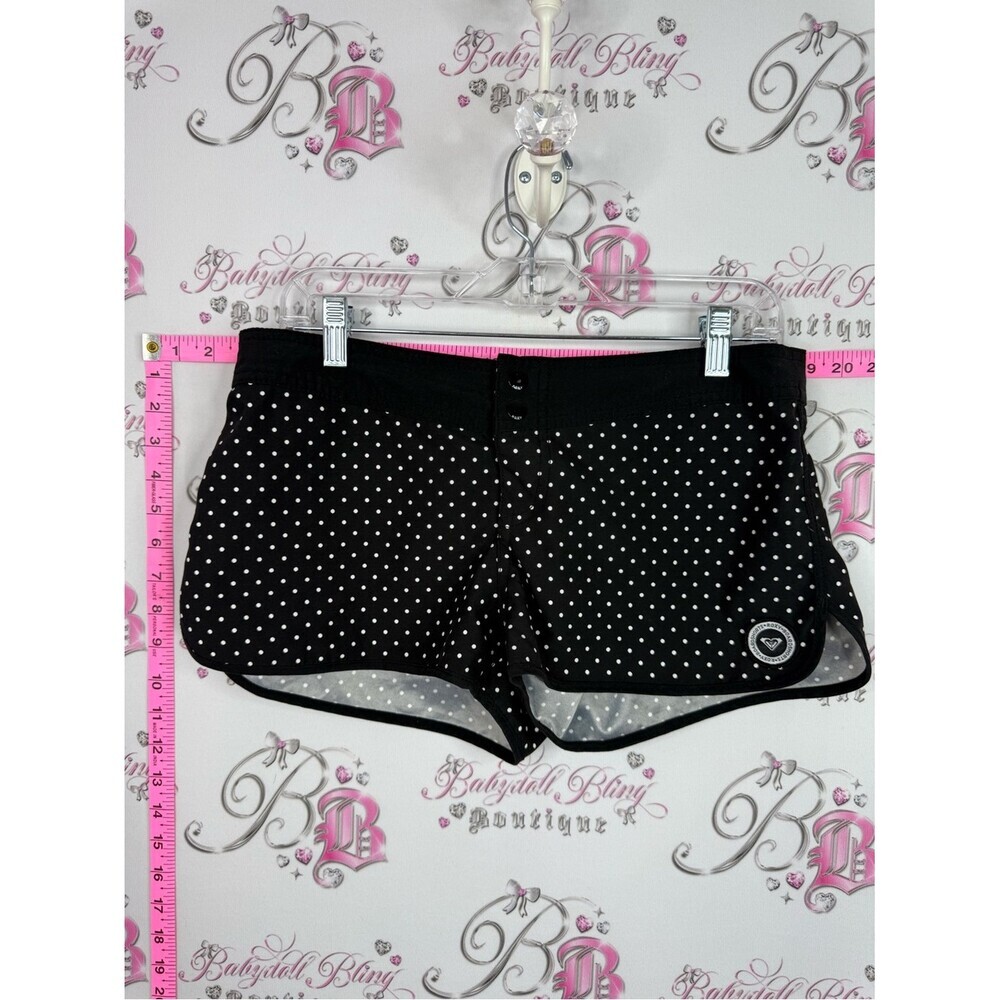 Roxy shorts swim corset tie up rare Black Polka Dot Sport Shorts